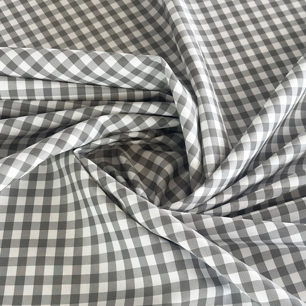 Obrus Plamoodporny Greta Druk Krata Szary Okrągły