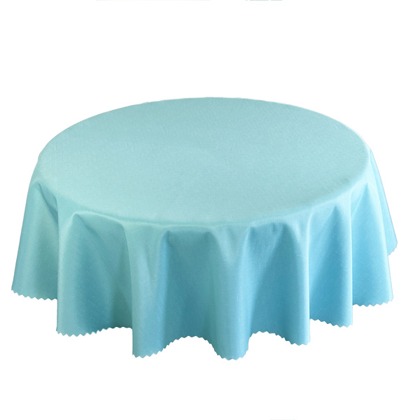 Obrus Plamoodporny I Deszczyk Jasny Turkus Okrągły