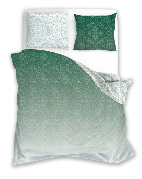 Komplet Pościeli Satyna Bawełniana 140x200+70x90 Milagro Verde 023