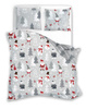Komplet Pościeli 160x200+ 2x70x80 Scandic 079 Mikołaj Bałwan