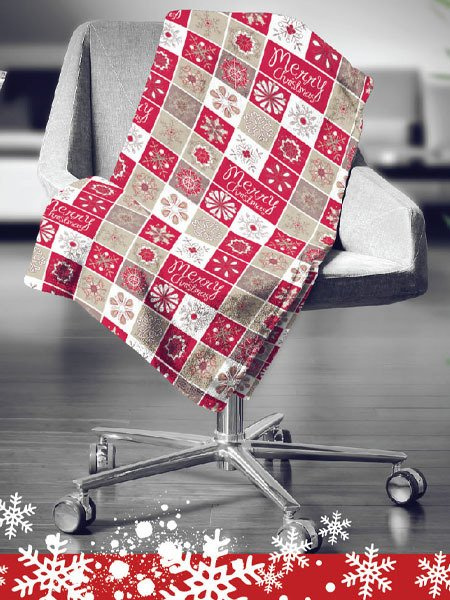Koc z Mikrofibry Świąteczny Merry Christmas