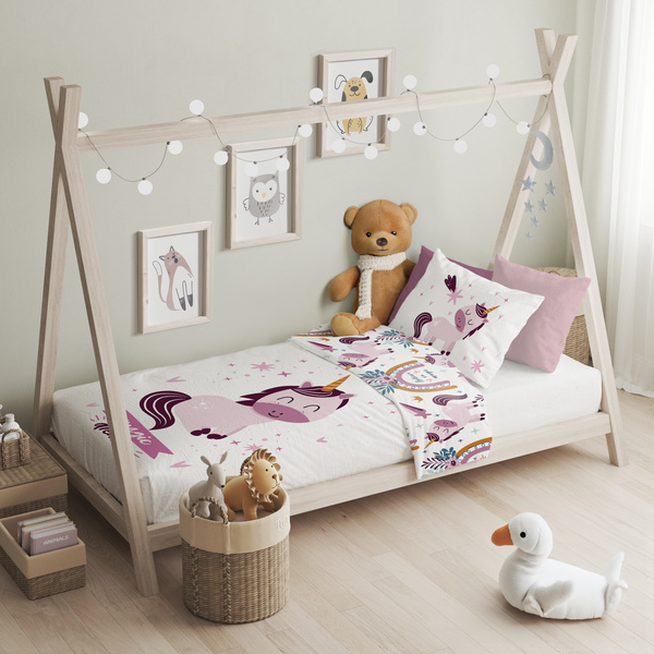 Pościel Dziecięca 100x135+40x60 018 Jednorożec 