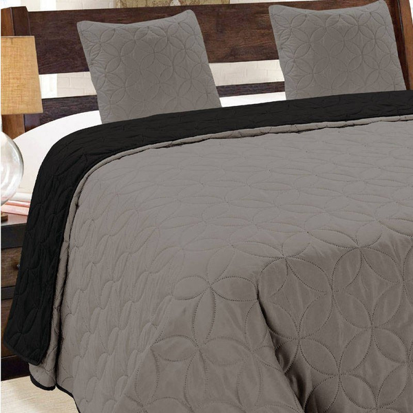 Dwustronna Narzuta Vigo II Czarny Grafit 006 220x240+2x40x40