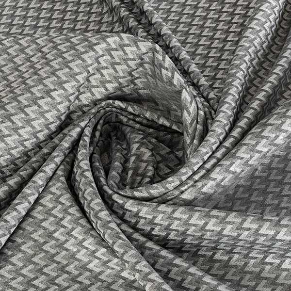 Obrus Plamoodporny Grafit Srebro Zig Zag 2124