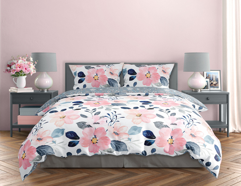 Komplet Pościeli Satyna Bawełniana 140x200+70x90 Milagro Verde 011