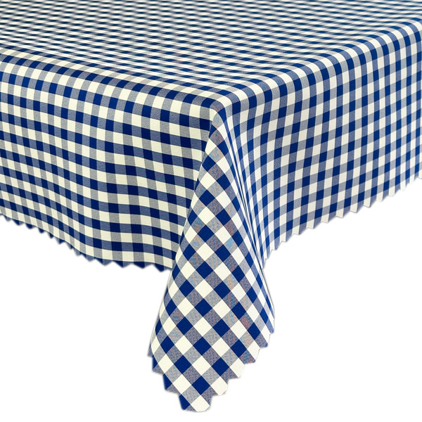 Obrus Plamoodporny Greta Druk Krata Niebieski