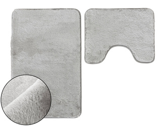 Dywaniki Łazienkowe Lombok II Jasny Szary 2 cz.