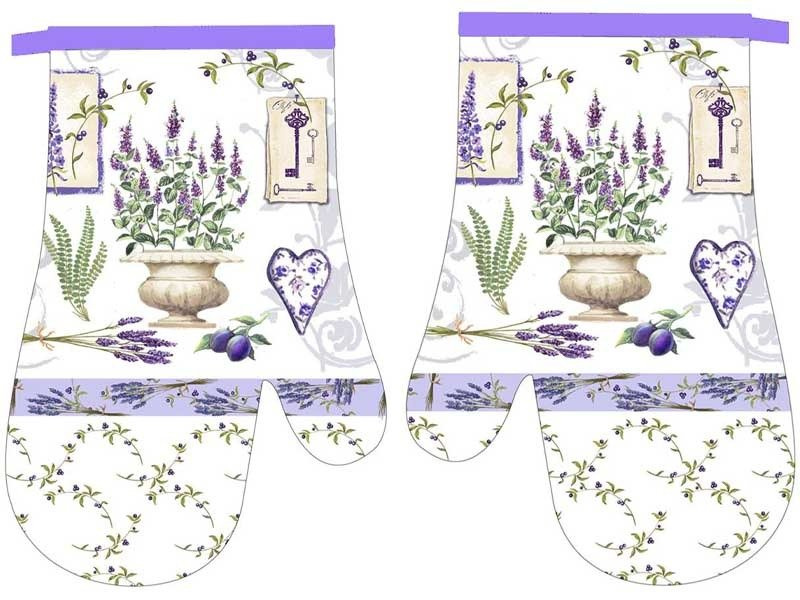 Rękawice Kuchenne z Magnesem Lavender II 9431B