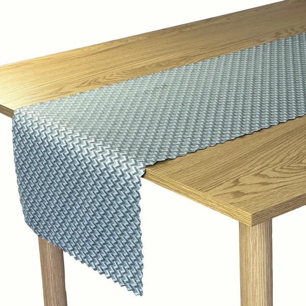 Bieżnik Plamoodporny Grafit Srebro Zig Zag 2124