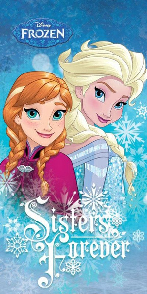 Ręcznik Bawełniany 70x140 cm Frozen Elsa i Anna 09