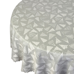 Obrus Plamoodporny Boże Narodzenie Szary Choinki Z-3206 Okrągły