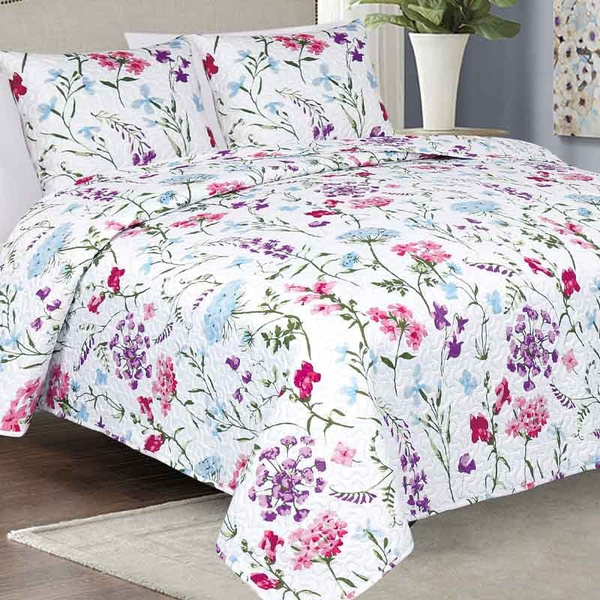 Dwustronna Narzuta TAVIRA BJ-072 Begonia 220x240+2x40x40