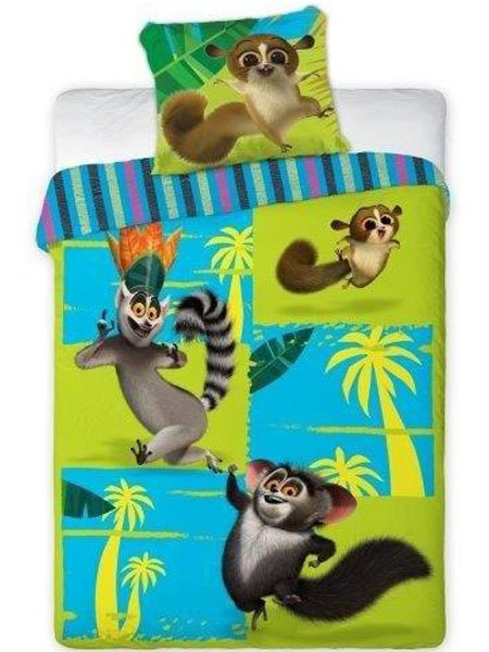 Pościel Pingwiny z Madagaskaru Król Julian 01