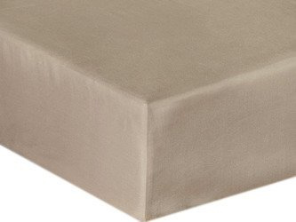 Prześcieradło Bawełniane z Gumką Satynowe Ciemno Beżowe 041