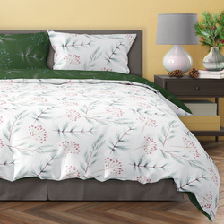 Komplet Pościeli Satyna Bawełniana 160x200+ 2x70x80 Milagro Verde 020