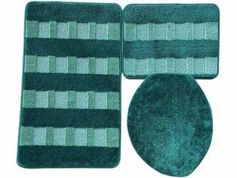 Dywaniki Łazienkowe Trangan Ciemnozielony - Oliwkowy CF02 - Trzyczęściowy