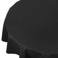 Obrus Poliestrowy Wodoodporny Plamoodporny Czarny Okrągły