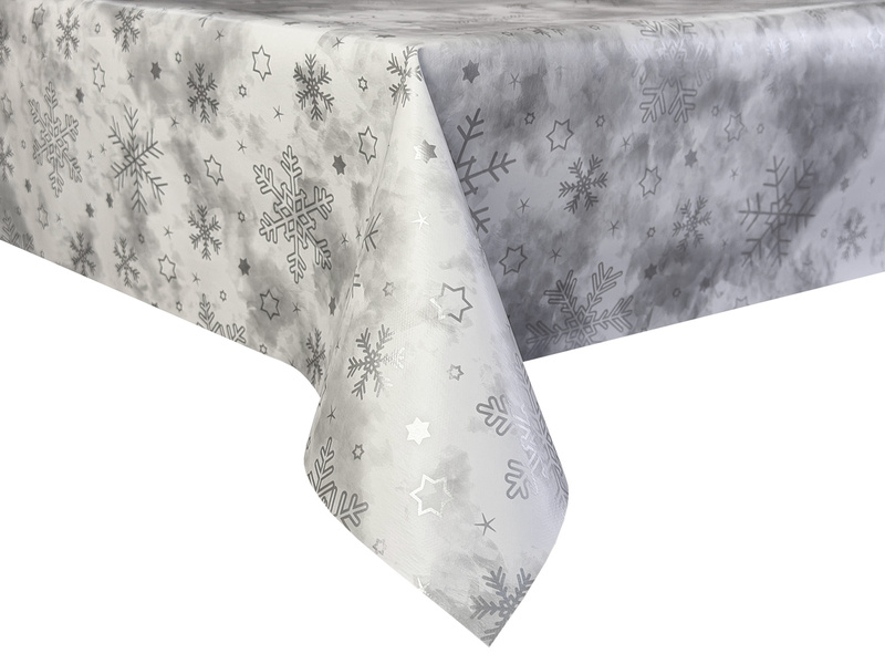 Obrus Ceratowy Świąteczny Florista Srebrne Śnieżynki BN 01730-04