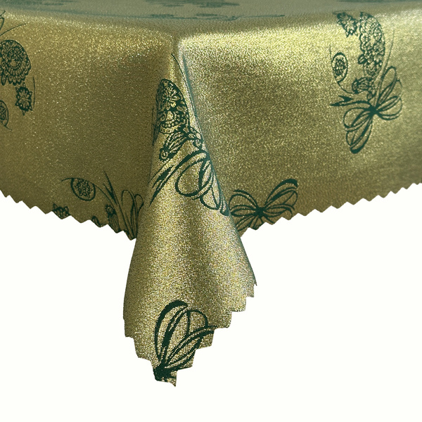 Dwustronny Obrus Plamoodporny Świąteczny Zielona Bombka