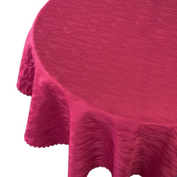 Obrus Plamoodporny Fale 106 Bordowy Okrągły