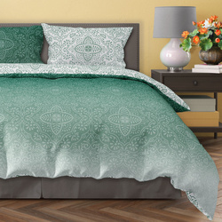 Komplet Pościeli Satyna Bawełniana 160x200+ 2x70x80 Milagro Verde 023