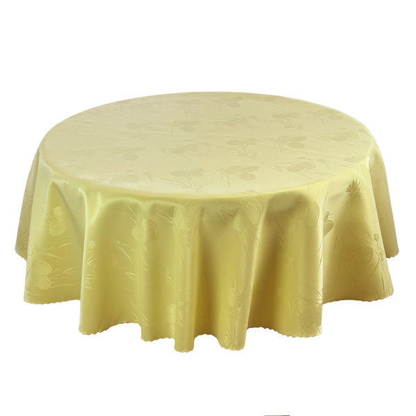 Obrus Plamoodporny Świąteczny Wielkanocny Z-2560 Żółty Pisanka Okrągły