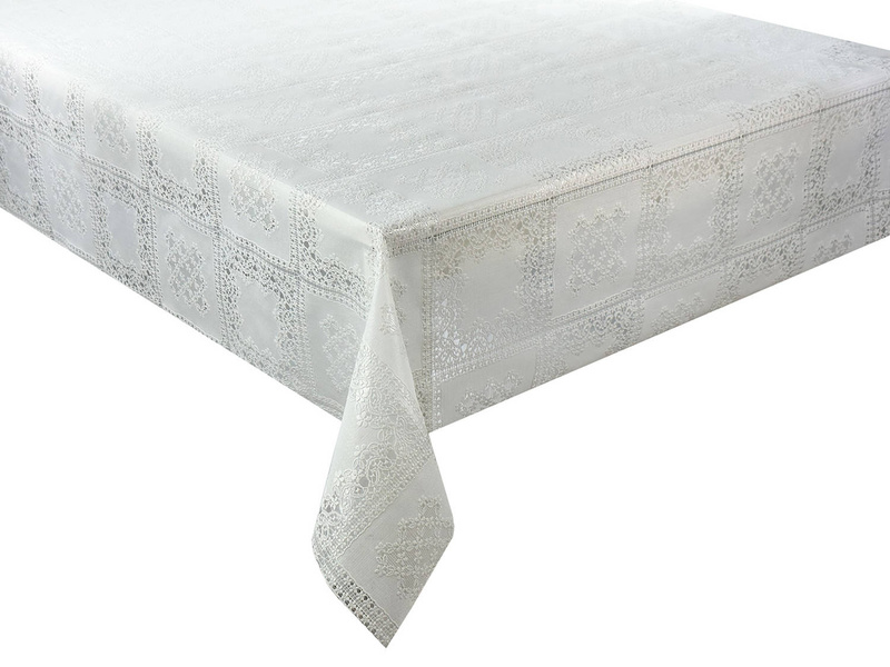 Obrus Ceratowy Biała Koronka 137 WH-WHITE P/051W