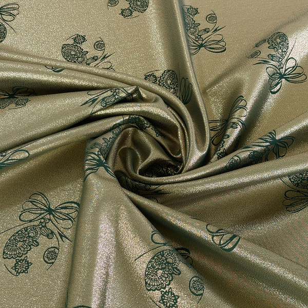 Dwustronny Obrus Plamoodporny Świąteczny Zielona Bombka