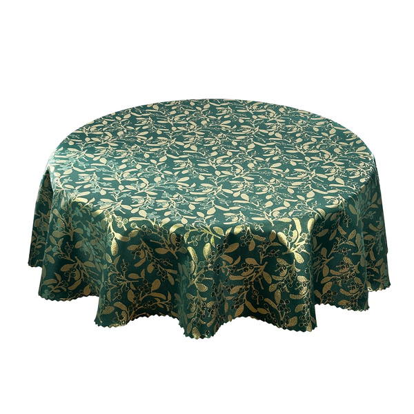 Dwustronny Obrus Plamoodporny Zielony Jemioła