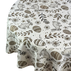 Obrus Plamoodporny Druk Zające Okrągły