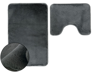 Dywaniki Łazienkowe Lombok II Ciemny Szary 2 cz.