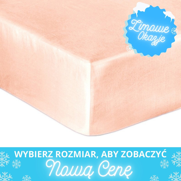 Prześcieradło Bawełniane z Gumką Satynowe Pudrowy Róż