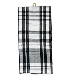 Bawełniane Ścierki Kuchenne Adela Biała Czarna 45x65 cm