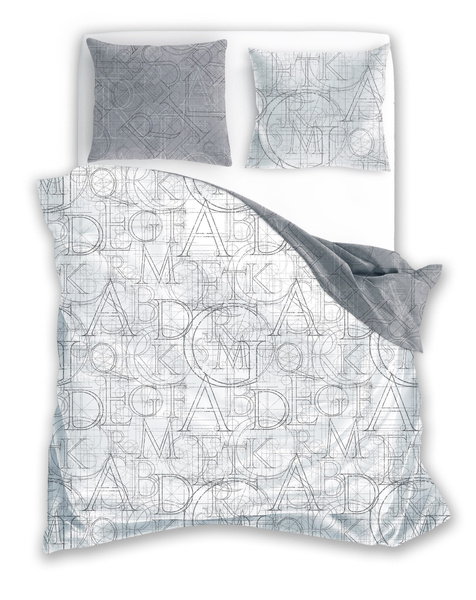 Komplet Pościeli Satyna Bawełniana 220x200+ 2x70x80 Boho 009 Litery