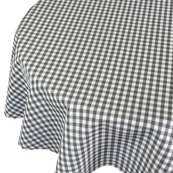 Obrus Plamoodporny Greta Druk Krata Szary Okrągły