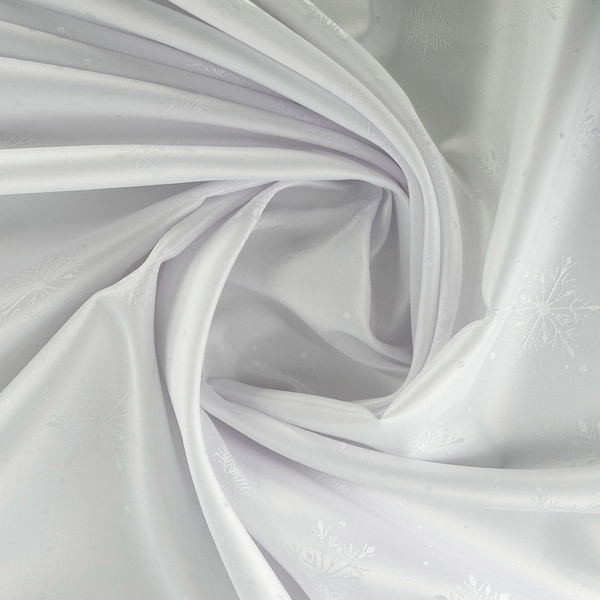 Obrus Plamoodporny Świąteczny Boże Narodzenie Śnieg Z-3642 Biały Okrągły