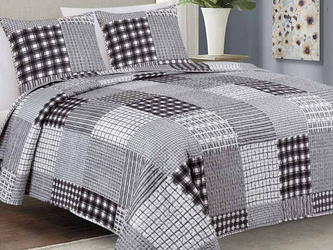 Dwustronna Narzuta TAVIRA  J-017 Black 220x240+2x40x40