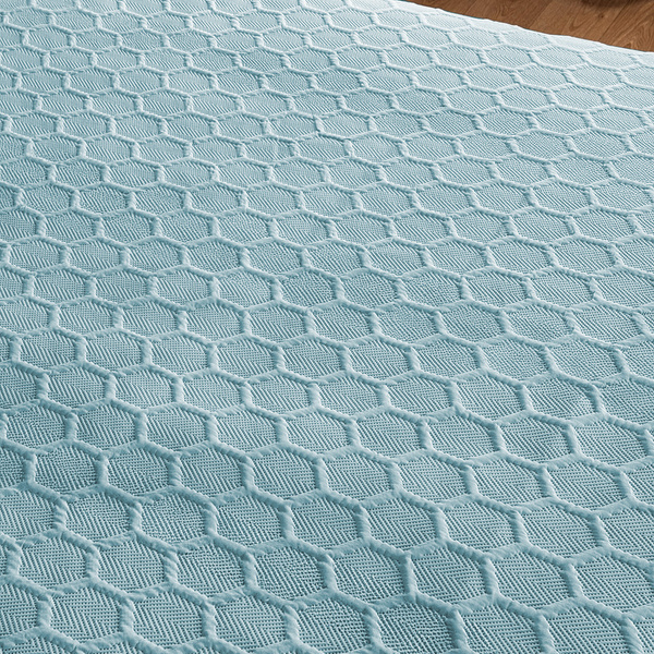 Dwustronna Narzuta Parla 3D Niebieski Jasnoniebieski 220x240 Bez Poszewek