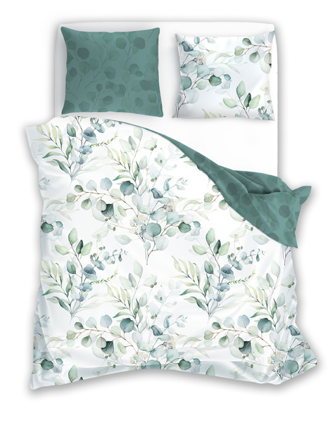 Komplet Pościeli Satyna Bawełniana 220x200+ 2x70x80 Milagro Verde 006