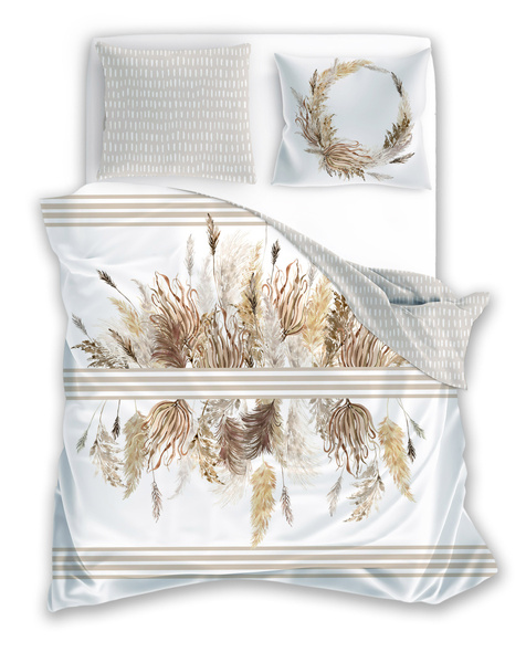 Komplet Pościeli Satyna Bawełniana 220x200+ 2x70x80 Boho 003