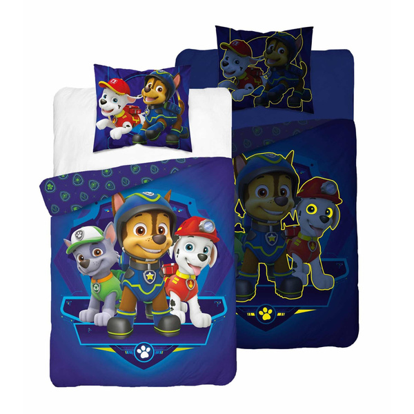 Pościel Psi Patrol 140x200+70x80 PAW PATROL 32 FLUO