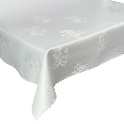 Dwustronny Obrus Plamoodporny Świąteczny Boże Narodzenie Bombka Z-3438 Biały