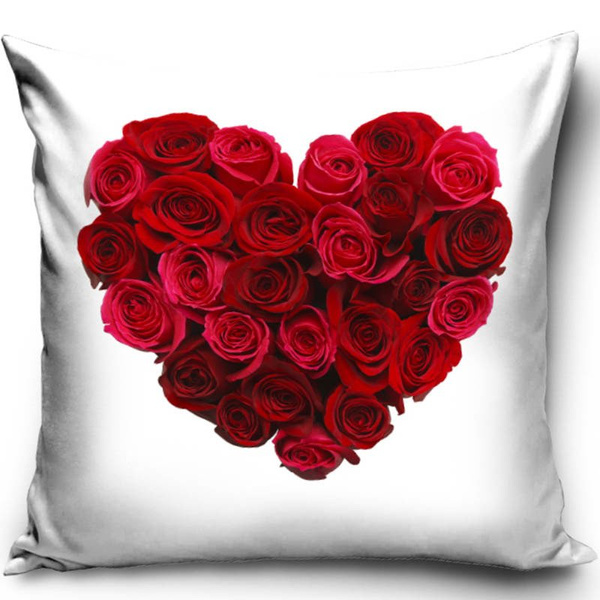 Poszewka Dekoracyjna Walentynki Różane Serce VAL191001 40x40 cm LLO