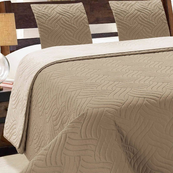 Dwustronna Narzuta Vigo II Cappuccino Ecru 11 180x220+2x40x40