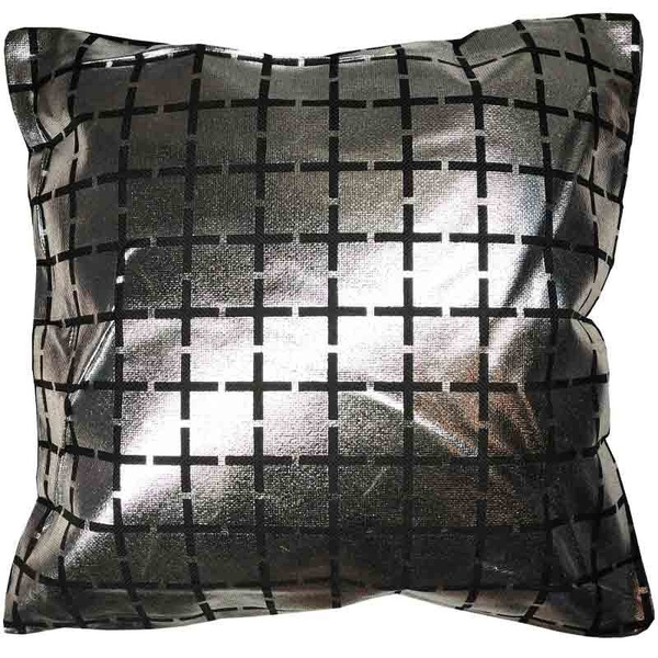Poszewka Dekoracyjna GOLD HOME COLLECTION SZARA KRATA 40x40 cm 