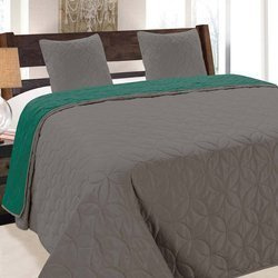 Dwustronna Narzuta Vigo II Emerald Szary Grafit 006 220x240+2x40x40