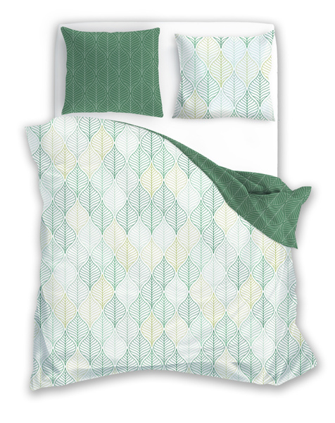 Komplet Pościeli Satyna Bawełniana 160x200+ 2x70x80 Milagro Verde 014