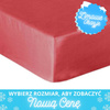 Prześcieradło Bawełniane z Gumką Satynowe Czerwone 29