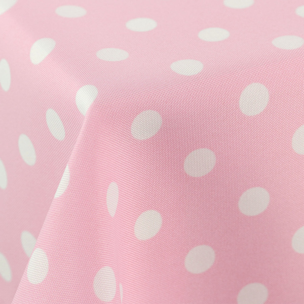 Obrus Plamoodporny Druk Kropki Różowy