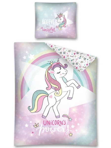 Pościel Bawełniana Unicorn Jednorożec 2919A Brokat
